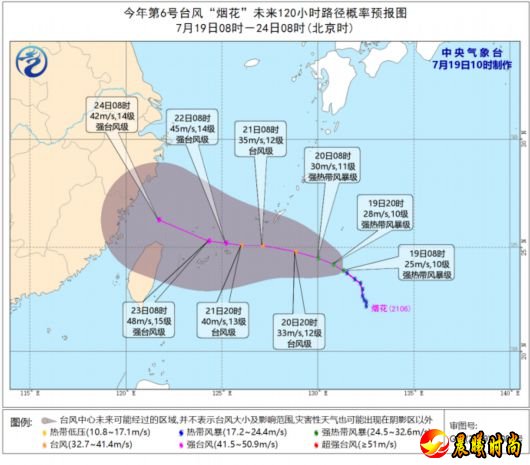 雙台風共舞！上海周四起將受“煙花”外圍影響，多雷陣雨、風力增大