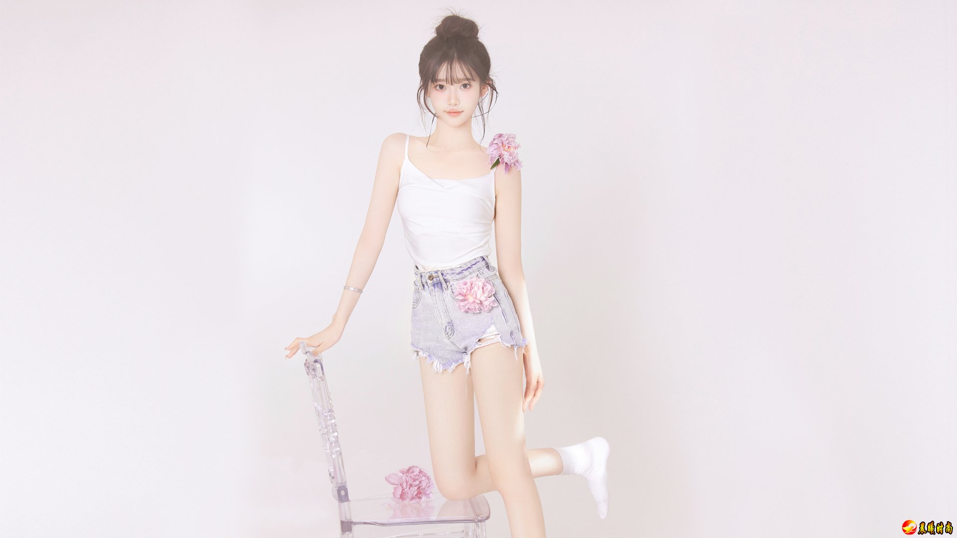 清新 干净 居家可爱好身材美女壁纸